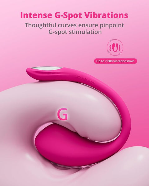 LOVENSE Lush 4 Wearable G-Spot Vibrator Remote Control Vibrator for Couples | App Control Long-Distance Couples Sex Toys, Discreet Panty Vibrator with LED Light, IPX7 Waterproof, Body-Safe Silicone, Rose