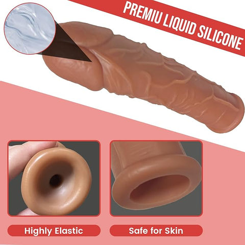 Penis Sleeve Cock Sleeve Adult Male Silicone Sex Toys for Men Penis